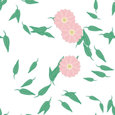 Yaprakları pürüzsüz arkaplan, vektör illüstrasyonu