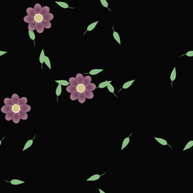 Yaprakları pürüzsüz arkaplan, vektör illüstrasyonu