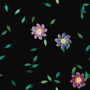 Yaprakları pürüzsüz arkaplan, vektör illüstrasyonu