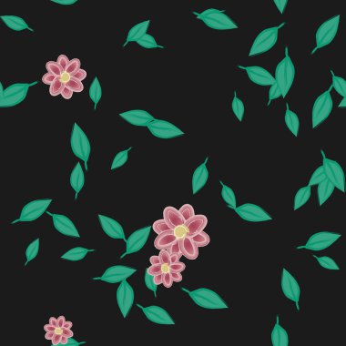 Yaprakları pürüzsüz arkaplan, vektör illüstrasyonu