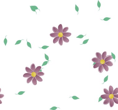 Yaprakları pürüzsüz arkaplan, vektör illüstrasyonu