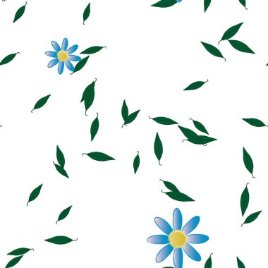 Yaprakları pürüzsüz arkaplan, vektör illüstrasyonu 