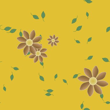 Yaprakları pürüzsüz arkaplan, vektör illüstrasyonu 