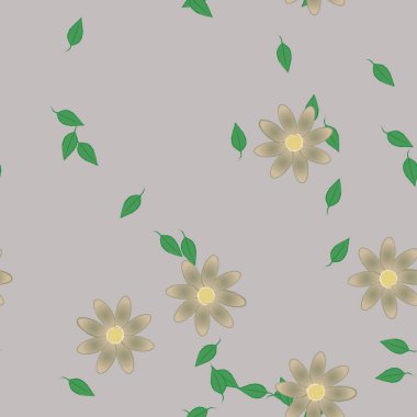 Yaprakları pürüzsüz arkaplan, vektör illüstrasyonu