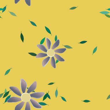 Yaprakları pürüzsüz arkaplan, vektör illüstrasyonu