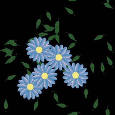 Yaprakları pürüzsüz arkaplan, vektör illüstrasyonu