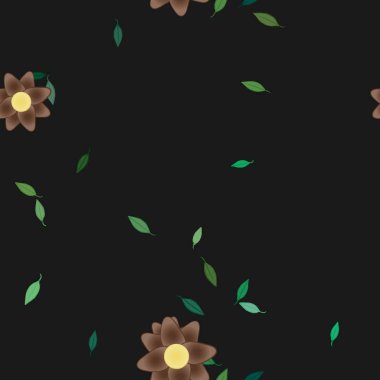 Yaprakları pürüzsüz arkaplan, vektör illüstrasyonu