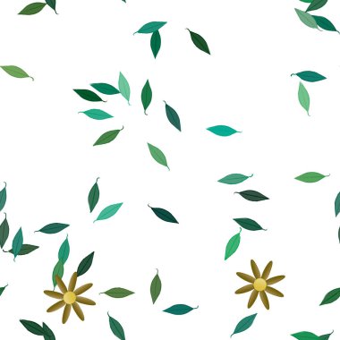 Yaprakları pürüzsüz arkaplan, vektör illüstrasyonu