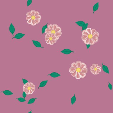 Yaprakları pürüzsüz arkaplan, vektör illüstrasyonu