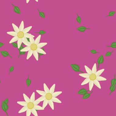 Yapraklı çiçek yapraklarının vektör çizimi, botanik arka plan