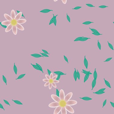 Yaprakları pürüzsüz arkaplan, vektör illüstrasyonu