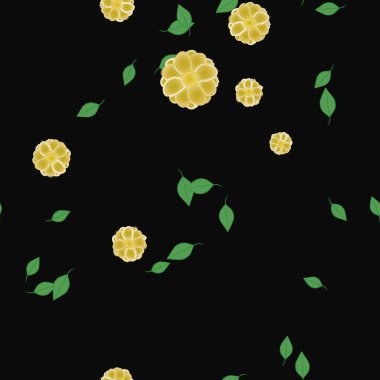 Yapraksız arkaplanı olan çiçek yaprakları, vektör illüstrasyonu