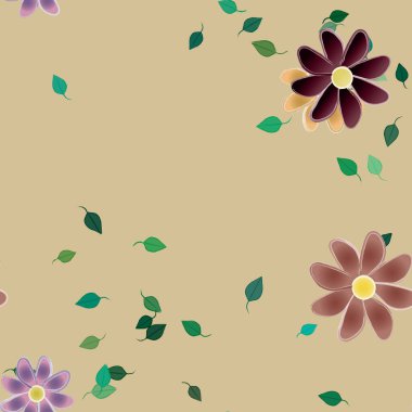 Çiçeksiz arka plan, vektör illüstrasyonu