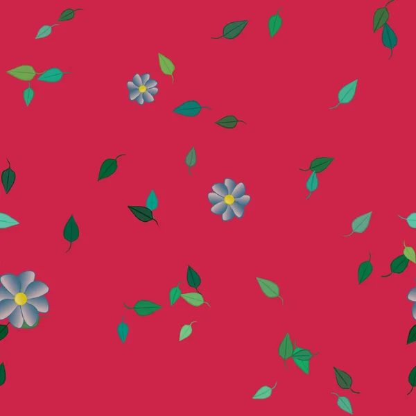 Frumos Fundal Floral Fără Sudură Ilustrație Vectorială — Vector de stoc