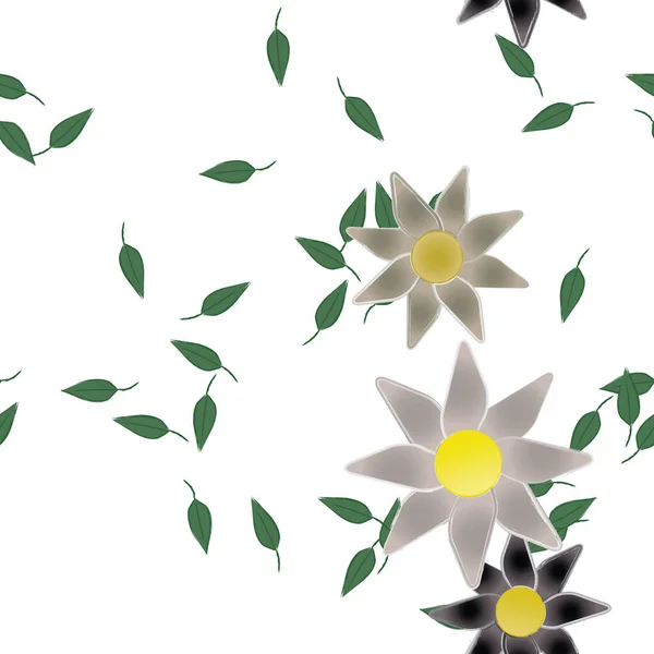 Schöne Florale Nahtlose Hintergrund Vektorillustration — Stockvektor