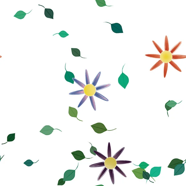 Blomster Hos Blade Problemfri Baggrund Vektor Illustration – Stock-vektor