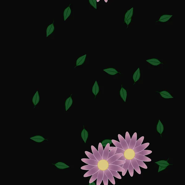 Mooie Bloemen Naadloze Achtergrond Vector Illustratie — Stockvector