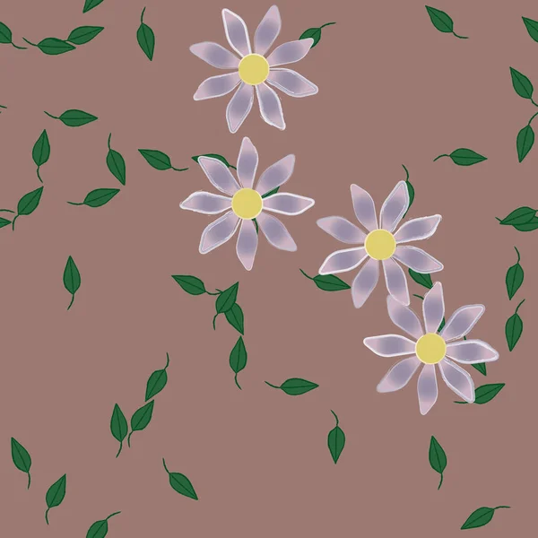 Fundo Sem Costura Floral Bonito Ilustração Vetorial — Vetor de Stock