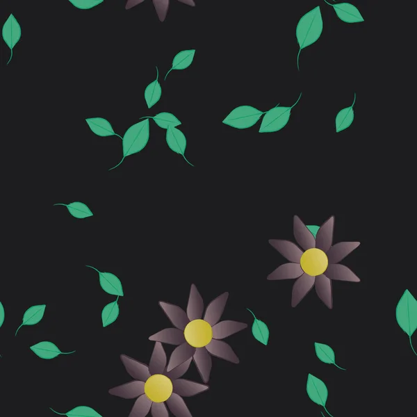 Fundo Sem Costura Floral Bonito Ilustração Vetorial — Vetor de Stock