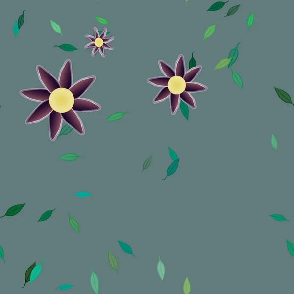 Schöne Florale Nahtlose Hintergrund Vektorillustration — Stockvektor