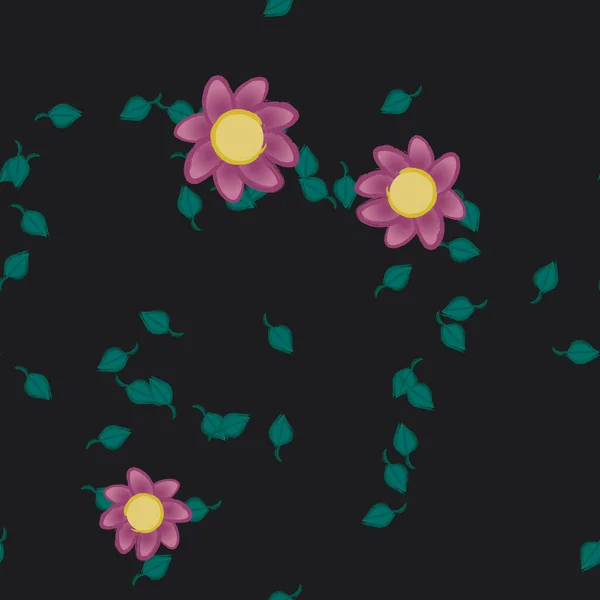 Hermoso Fondo Sin Costura Floral Ilustración Vectores — Vector de stock