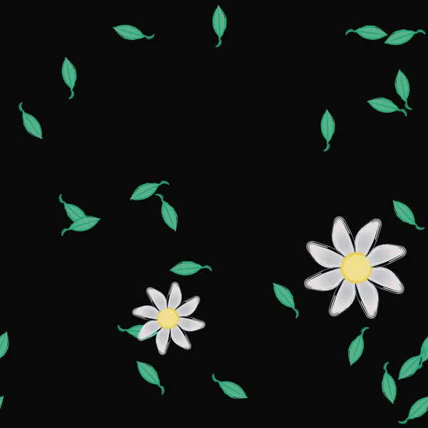 Schöne Florale Nahtlose Hintergrund Vektorillustration — Stockvektor