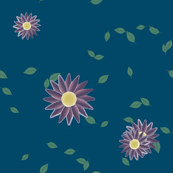 Fundo Sem Costura Floral Bonito Ilustração Vetorial — Vetor de Stock