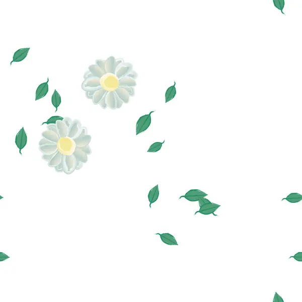 Schöne Florale Nahtlose Hintergrund Vektorillustration — Stockvektor