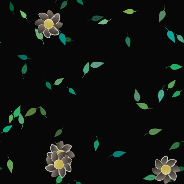 Fundo Sem Costura Floral Bonito Ilustração Vetorial — Vetor de Stock