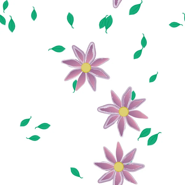 Schöne Florale Nahtlose Hintergrund Vektorillustration — Stockvektor