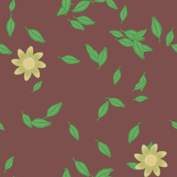 Hermoso Fondo Sin Costura Floral Vector Ilustración Flores — Archivo Imágenes Vectoriales