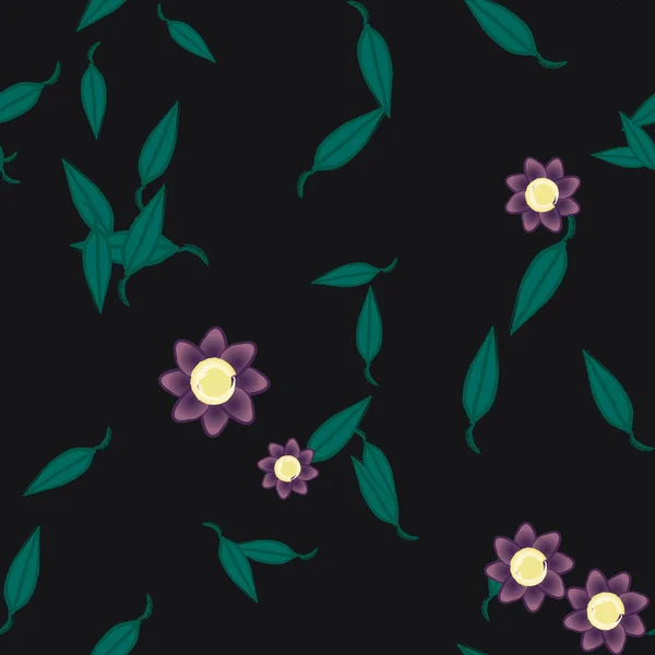 Beau Fond Floral Sans Couture Illustration Vectorielle — Image vectorielle