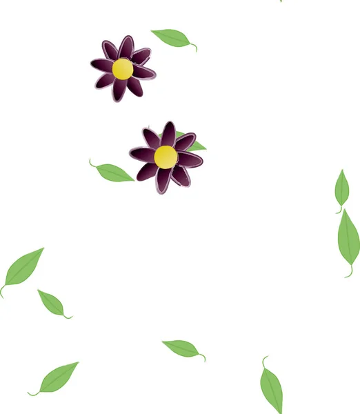 Fundo Sem Costura Floral Bonito Ilustração Vetorial — Vetor de Stock