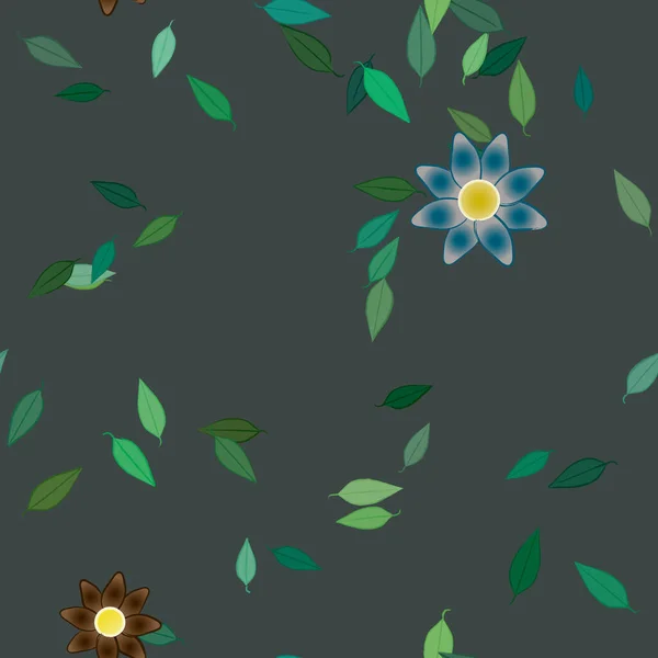 Hermoso Fondo Sin Costura Floral Ilustración Vectores — Vector de stock