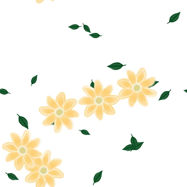 Hermoso Fondo Sin Costura Floral Ilustración Vectores — Vector de stock