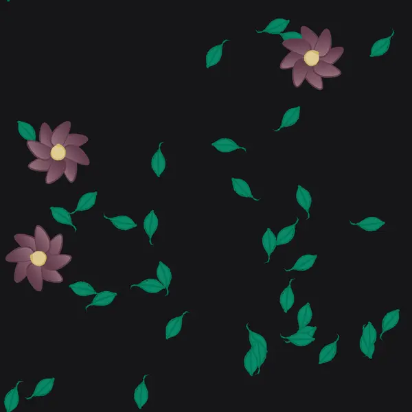 Fundo Sem Costura Floral Bonito Ilustração Vetorial — Vetor de Stock