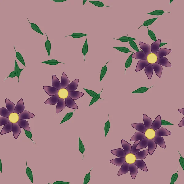 Fundo Sem Costura Floral Bonito Ilustração Vetorial — Vetor de Stock