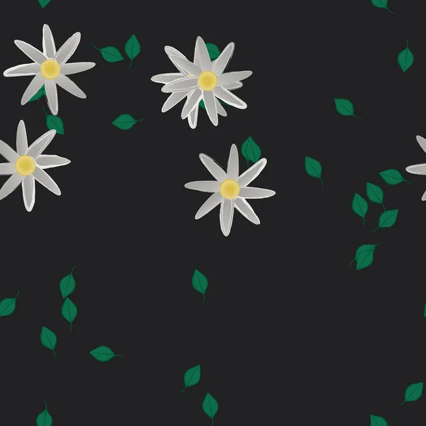 Fundo Sem Costura Floral Bonito Ilustração Vetorial —  Vetores de Stock