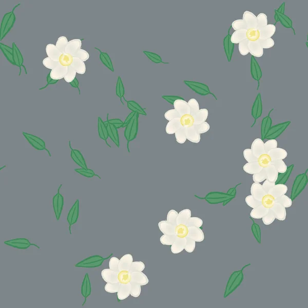 Fundo Sem Costura Floral Bonito Ilustração Vetorial — Vetor de Stock