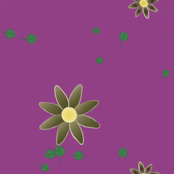 Fundo Sem Costura Floral Bonito Ilustração Vetorial — Vetor de Stock