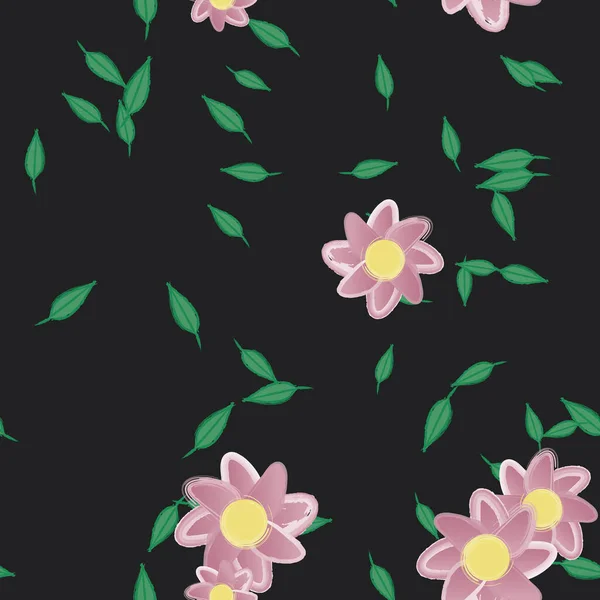 Beau Fond Floral Sans Couture Illustration Vectorielle — Image vectorielle