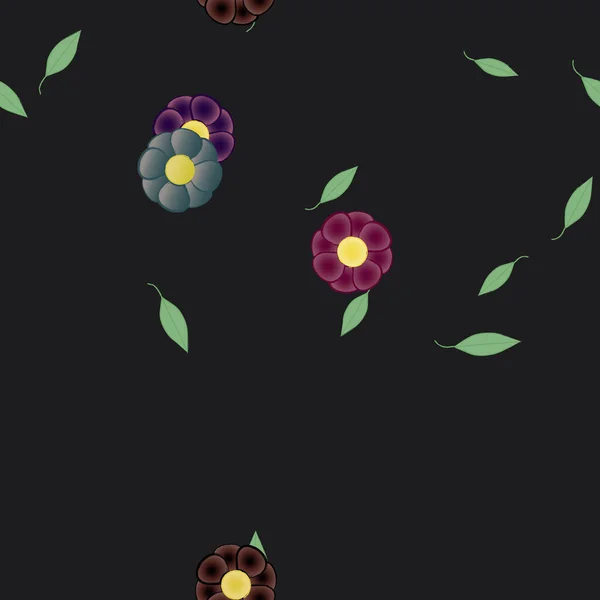 Hermoso Fondo Sin Costura Floral Ilustración Vectores — Vector de stock