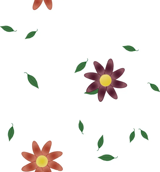 Schöne Florale Nahtlose Hintergrund Vektorillustration — Stockvektor