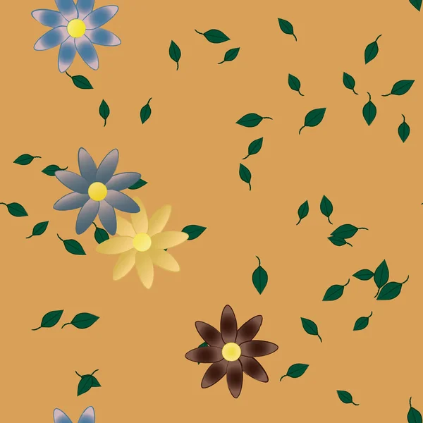 Mooie Bloemen Naadloze Achtergrond Vector Illustratie — Stockvector