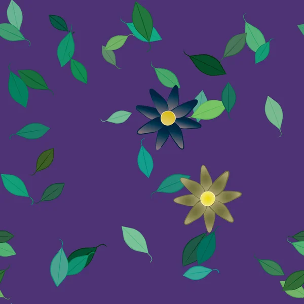 Fundo Sem Costura Floral Bonito Ilustração Vetorial — Vetor de Stock