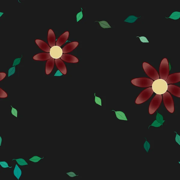 Hermoso Fondo Sin Costura Floral Ilustración Vectores — Vector de stock