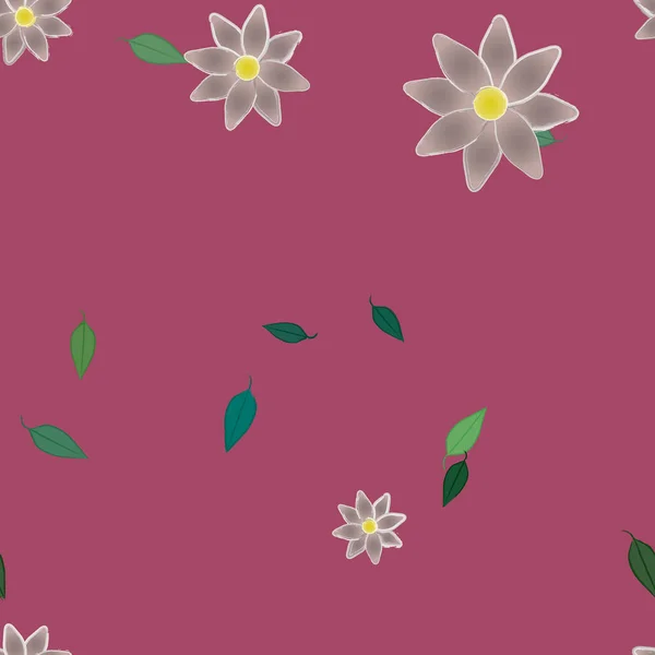 Fundo Sem Costura Floral Bonito Ilustração Vetorial — Vetor de Stock