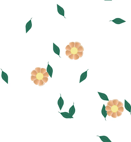 Fundo Sem Costura Floral Bonito Ilustração Vetorial — Vetor de Stock