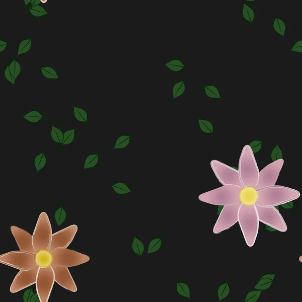 Hermoso Fondo Sin Costura Floral Ilustración Vectores — Vector de stock