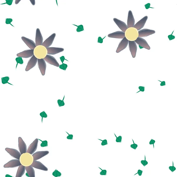 Mooie Bloemen Naadloze Achtergrond Vector Illustratie — Stockvector